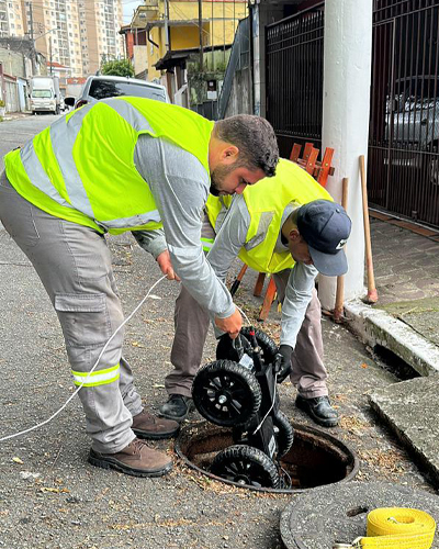 Inspeção robotizada de tubulações